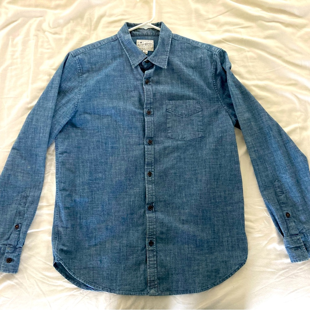 Lucky Brand DENIM Button Up M’s Med EUC